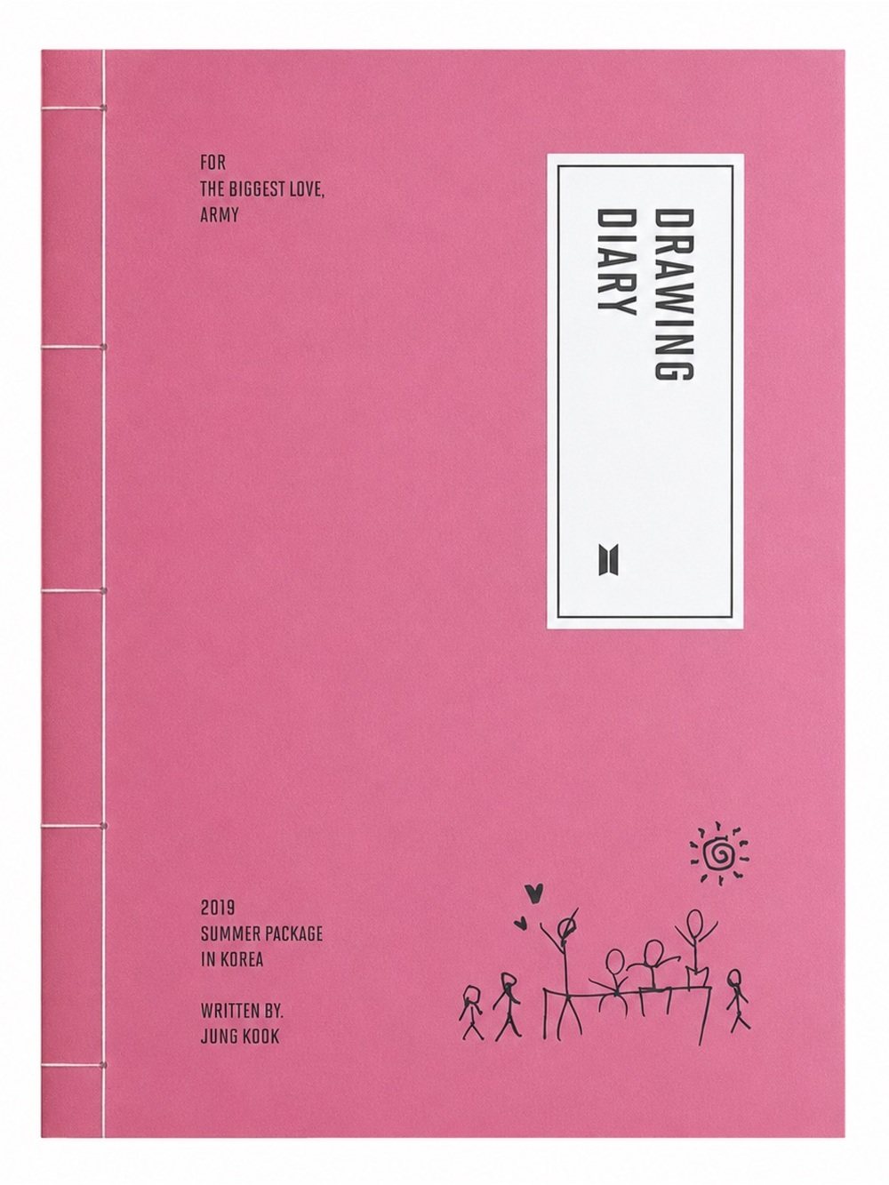 BTS 2019 SUMMER PACKAGE IN KOREA JUNGKOOK OFFICIAL DRAWING DIARY - PRE-OWNED